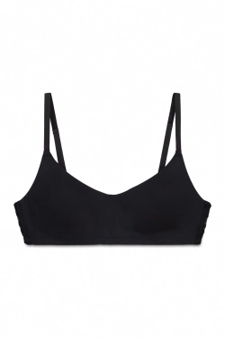 Чорний бюстгальтер-топ із модалу та мережива з ущільнювачем