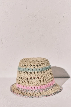 Панама в’язана бежева