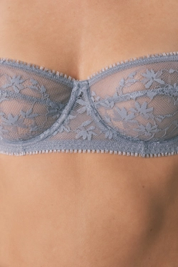 PRETTY голубой кружевной бюстгальтер балконет