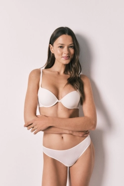 BEAUTIFUL класичний бюстгальтер в смужку, білий