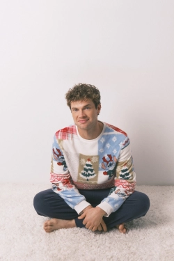 Мужская пижама Stitch из флисовой ткани