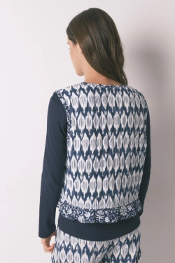 Стёганый жилет с принтом в бохо‑стиле