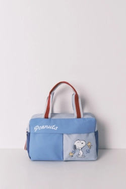 Велика синя косметичка з принтом Snoopy