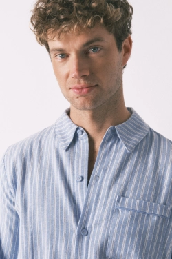 Чоловіча класична бавовняна піжама в смужку