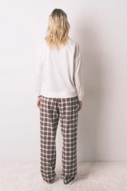 Жіноча бавовняна піжама в клітинку