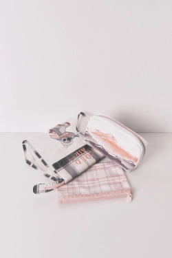 Набір із 3 косметичок Stitch у клітинку