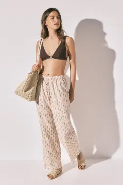 Довгі штани з принтом ікат