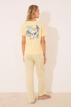 Длинная пижама Snoopy Lemon из хлопка