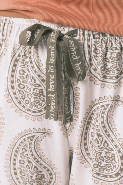 Бавовняні штани з принтом пейслі