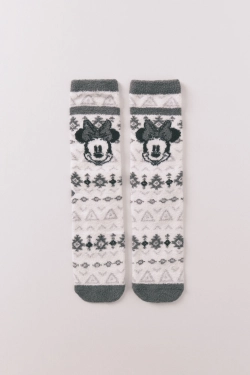 Длинные пушистые носки Minnie с узором