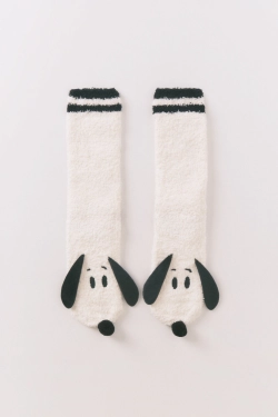 Білі довгі шкарпетки Snoopy
