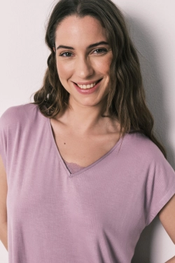 Пижама капри вискозная мягкая розовая