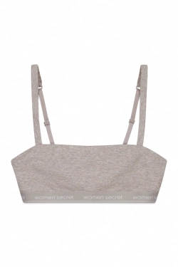 Бавовняний бюстгальтер-топ у рубчик