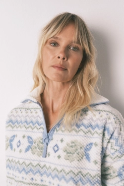 Длинная флисовая жаккардовая пижама