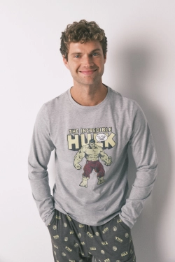 Довга чоловіча піжама 100% бавовна Халк