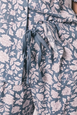 Піжама віскозна класична з квітковим принтом