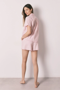 Коротка піжама сорочкового типу з бавовни