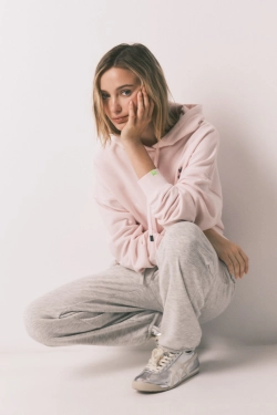 Брюки джоггеры из хлопкового флиса, серые