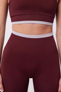 Безшовні бордові легінси Comfort