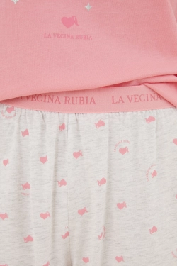 Розовая пижама из капри La Vecina Rubia из 100% хлопка