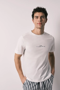 Чоловіча коротка піжама у смужку зі 100% бавовни