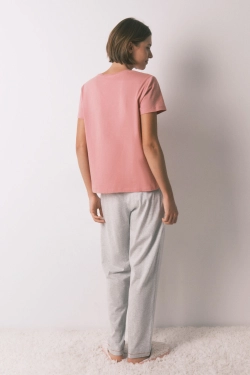 Рожева бавовняна піжама Pingu