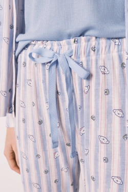 Піжамний комплект трійка у смужку