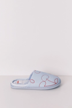 Домашні капці сині з вишеньками