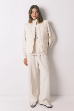 Довгі білі тонкі флісові штани