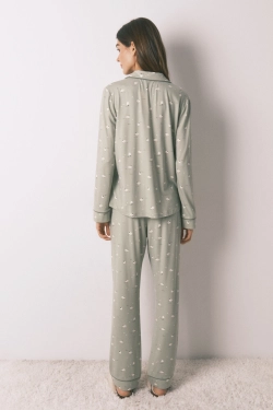 Довга піжама з принтом