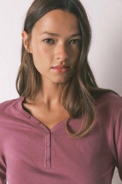 Футболка с длинным рукавом из хлопкового трикотажа