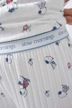 Белая длинная пижама Snoopy