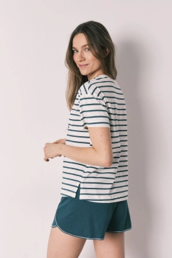 Короткая пижама Hello Kitty в полоску