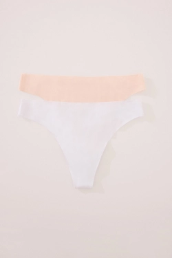 Набір з 2 пар безшовних бавовняних трусиків-танга