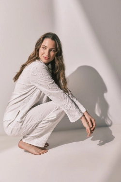 Довга піжама-сорочка із сатину