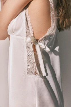 Короткая пижама из сатина