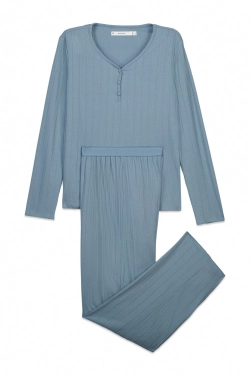 Піжама довга зелена з фактурою