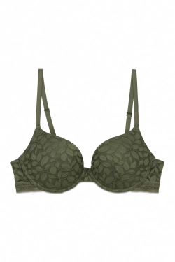 GORGEOUS Бюстгальтер push-up з мереживом кольору хакі