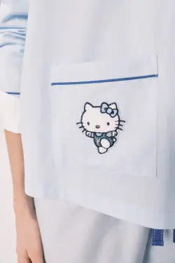 Бавовняна піжама сорочкового крою Hello Kitty