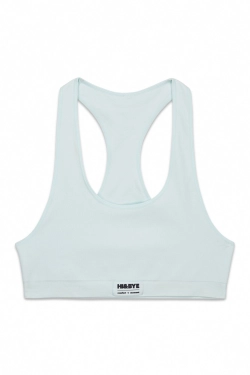Голубой спортивный бесшовный бюстгальтер