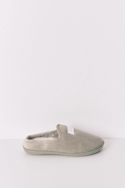 Зелені велюрові капці