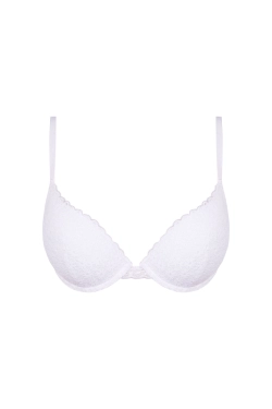 GORGEOUS білий бюстгальтер пуш-ап з квітковим мереживом