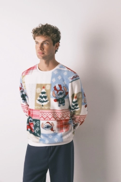 Мужская пижама Stitch из флисовой ткани