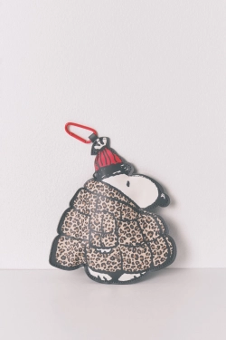 Складная сумка-брелок Snoopy с анималистическим принтом