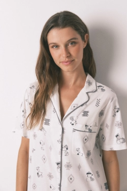 Хлопковая ночная сорочка «Snoopy»