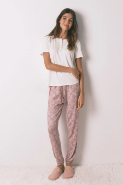 Біла футболка в рубчик із люрексом