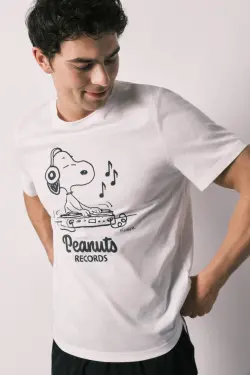Мужская короткая хлопковая пижама Snoopy