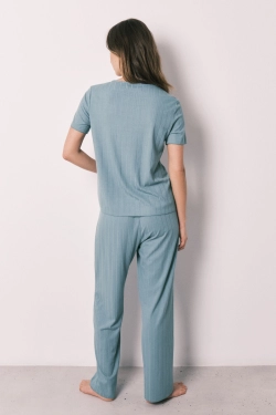 Зеленая пижама с коротким рукавом