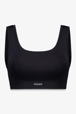 Бесшовный топ черного цвета