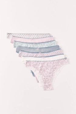 Набір із 7 трусиків-бразиліана з бавовни